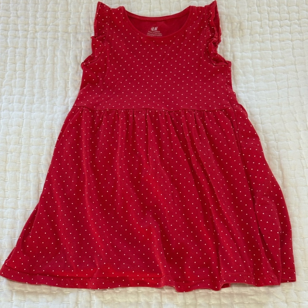 H&M Red Kids Dress with White Dots